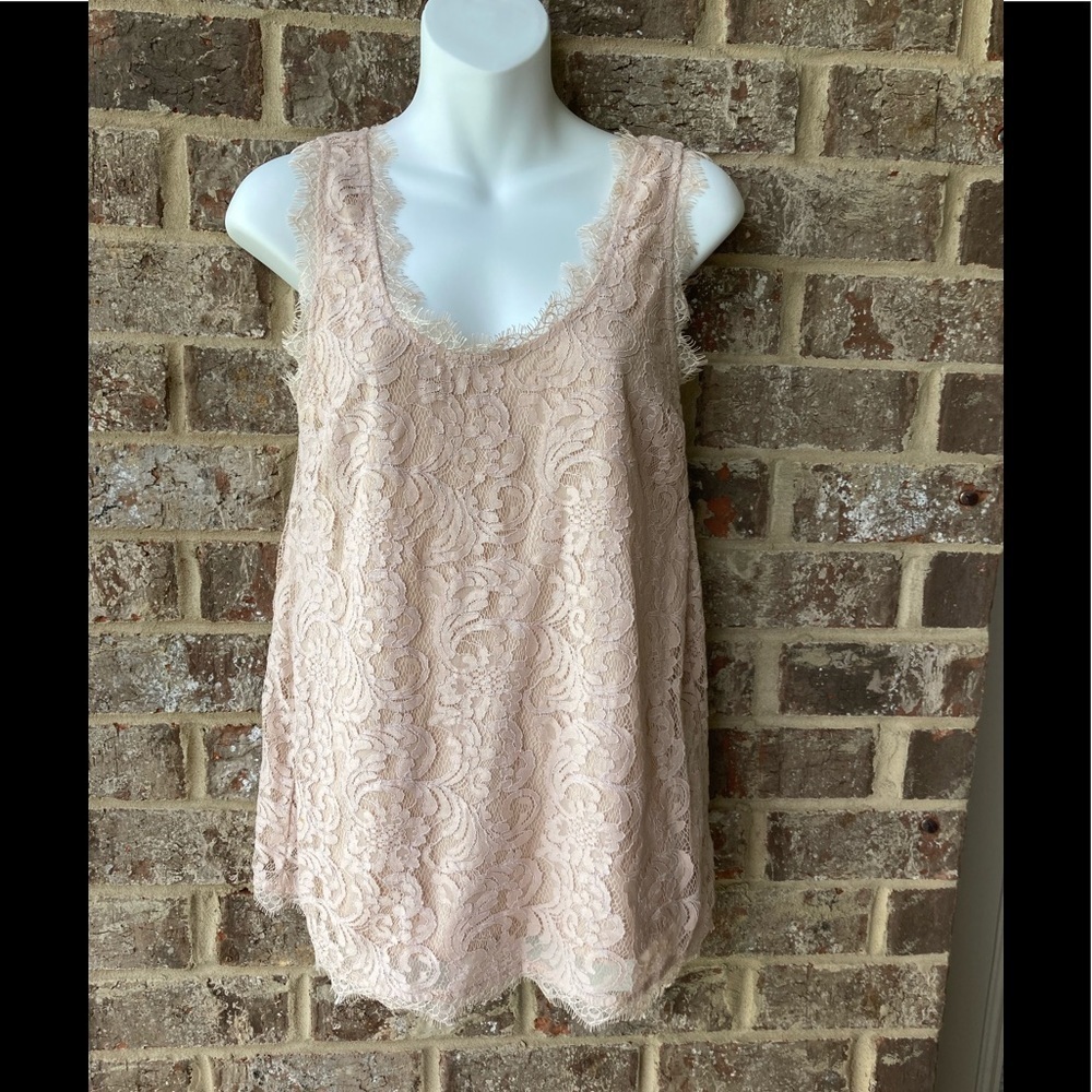 Adiva lace blouse size large pull on top